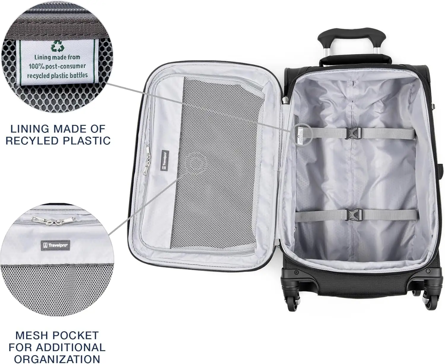 Travelpro Maxlite 5 Softside Expandable Carry on Luggage with 4 Spinner Wheels, Black, Carry On 21-Inch - 81iD0ZjWM L._AC_SL1500_